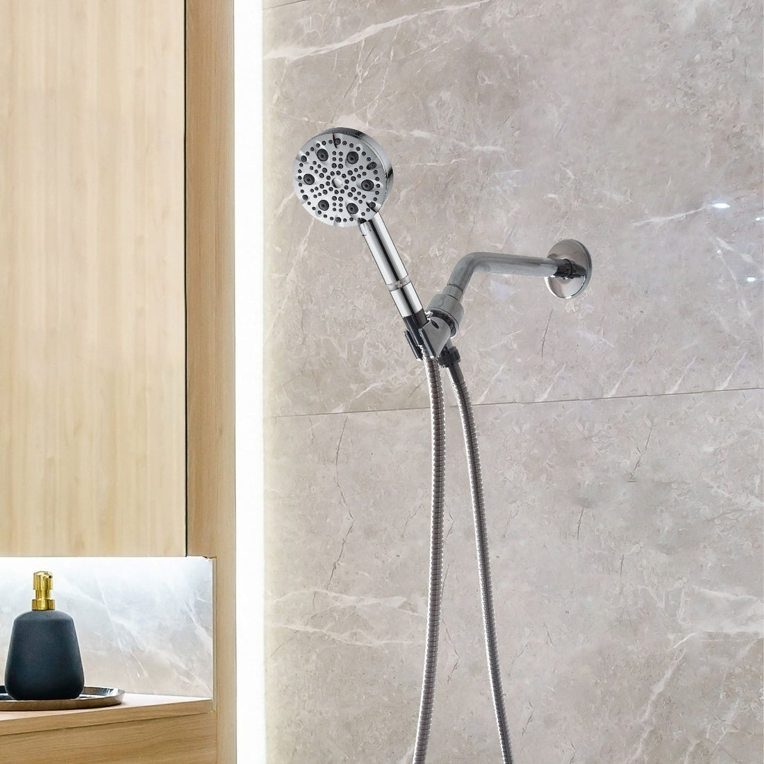 „Mineralstream Luxe 9“ režimo aukšto slėgio dušo galvutė (filtruojama)