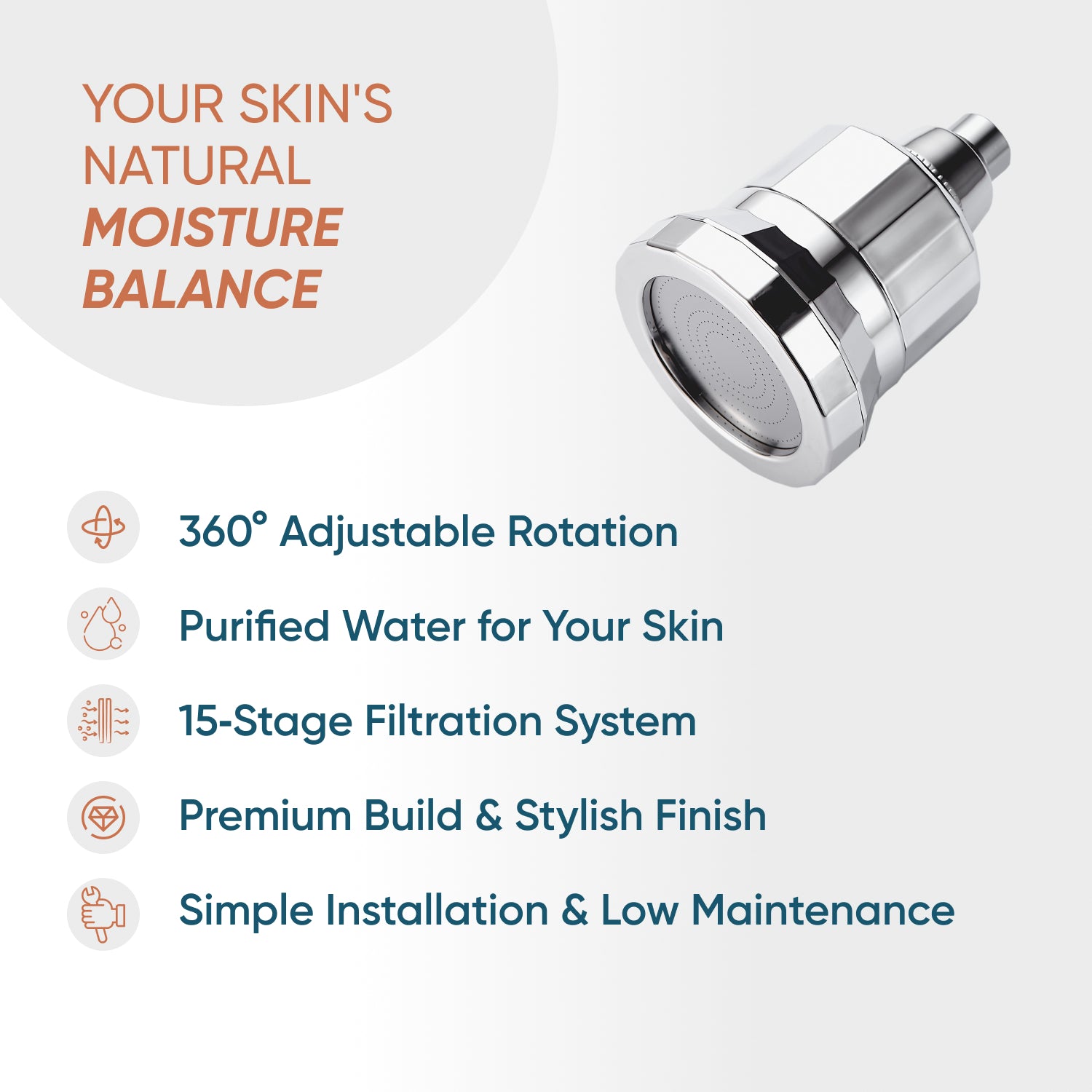 „Skinpro“ - pažangiausias filtruotas dušo galvutė