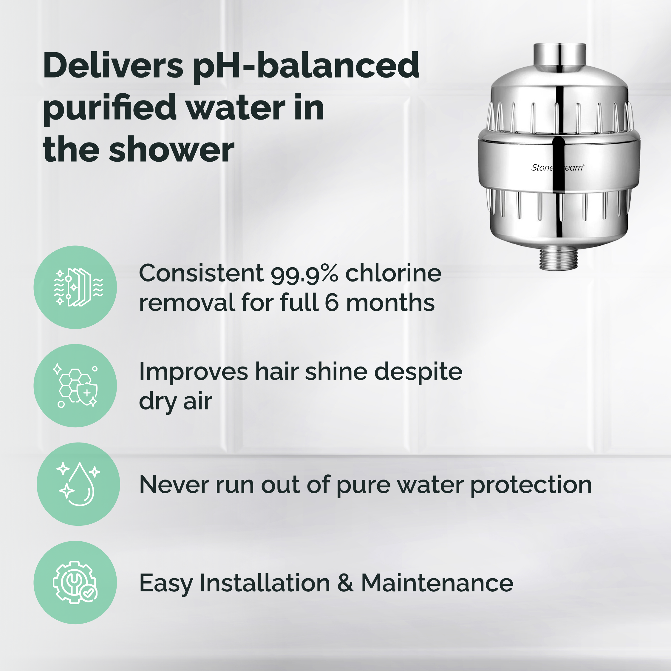 Dušo filtras kietam vandeniui