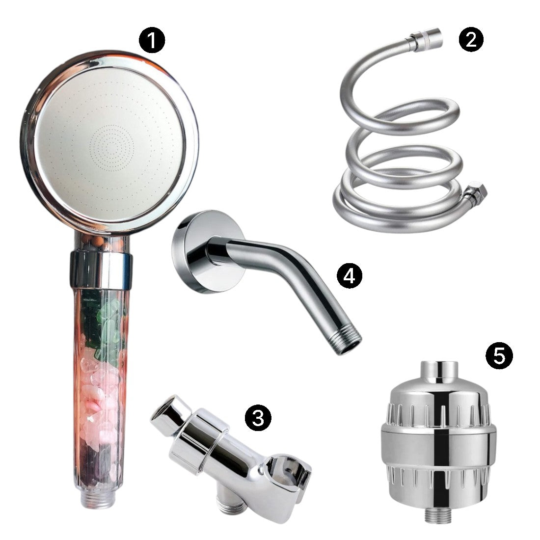 „Mineralstream ™ Chakra“ dušo galvutė