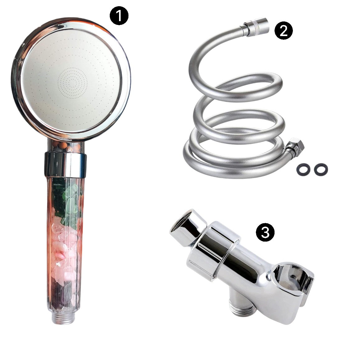 „Mineralstream ™ Chakra“ dušo galvutė