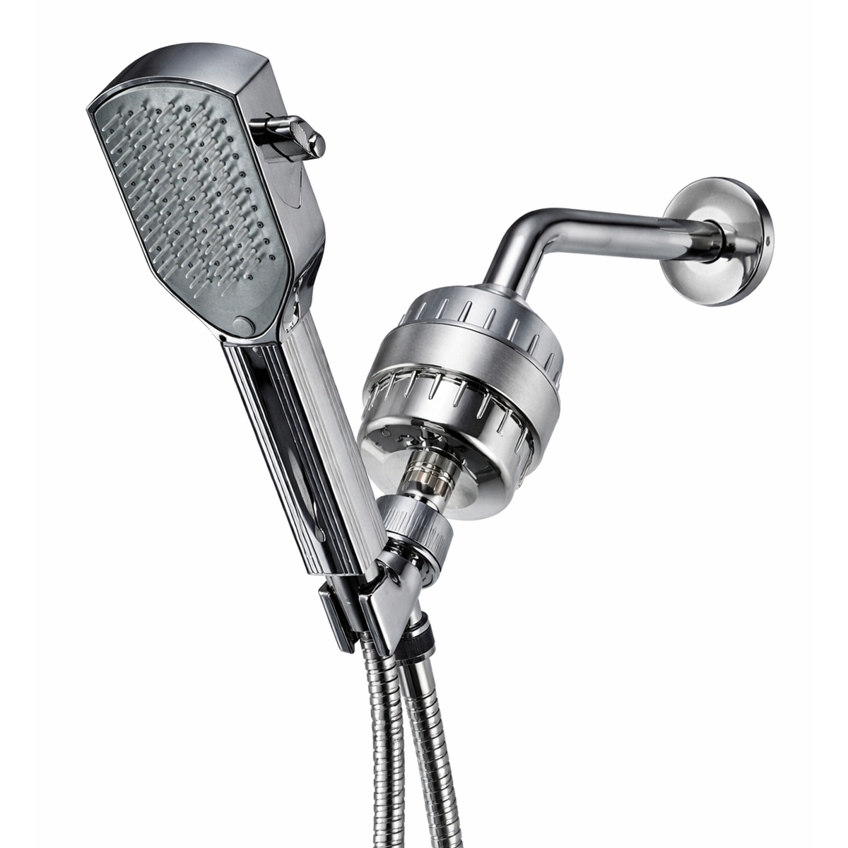 „Detangler Comb“ dušo galvutės pilnas dušo rinkinys