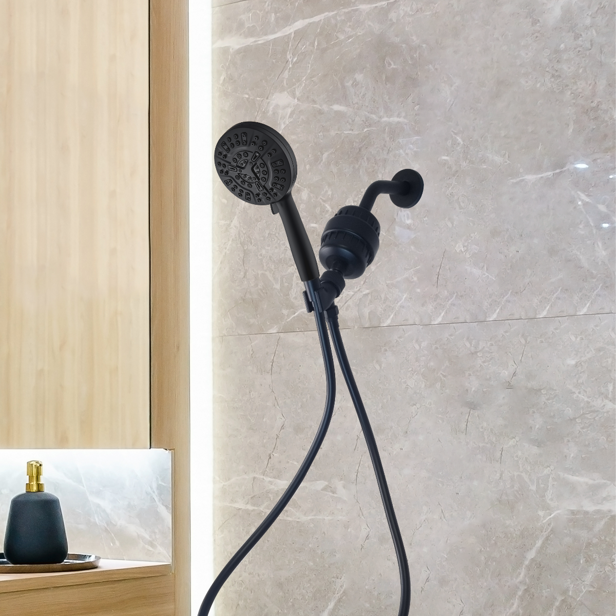 „Mineralstream Luxe 10“ režimo aukšto slėgio dušo galvutė (filtruojama)