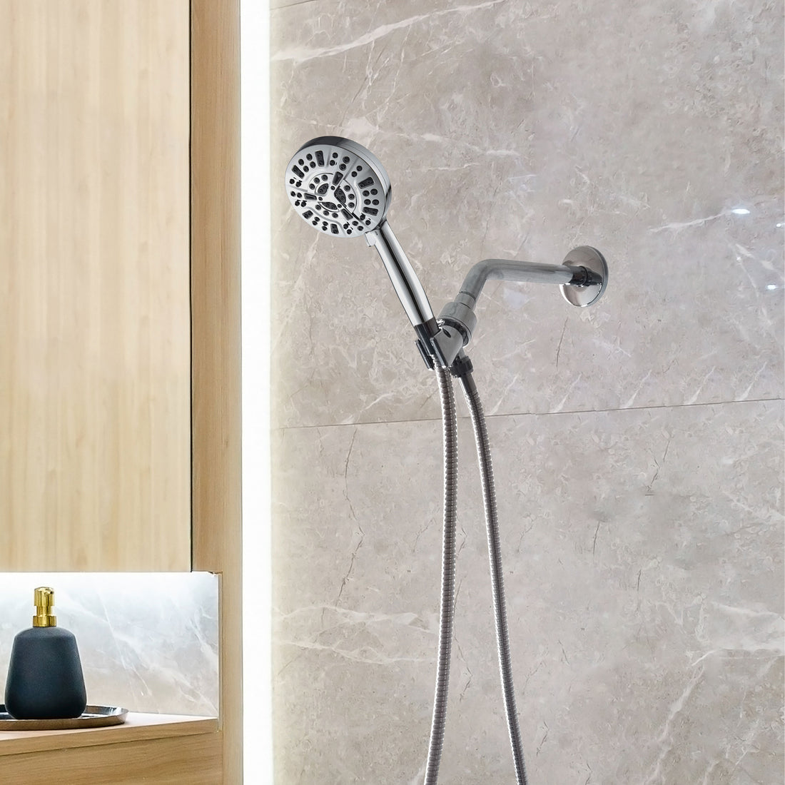 „Mineralstream Luxe 10“ režimo aukšto slėgio dušo galvutė (filtruojama)