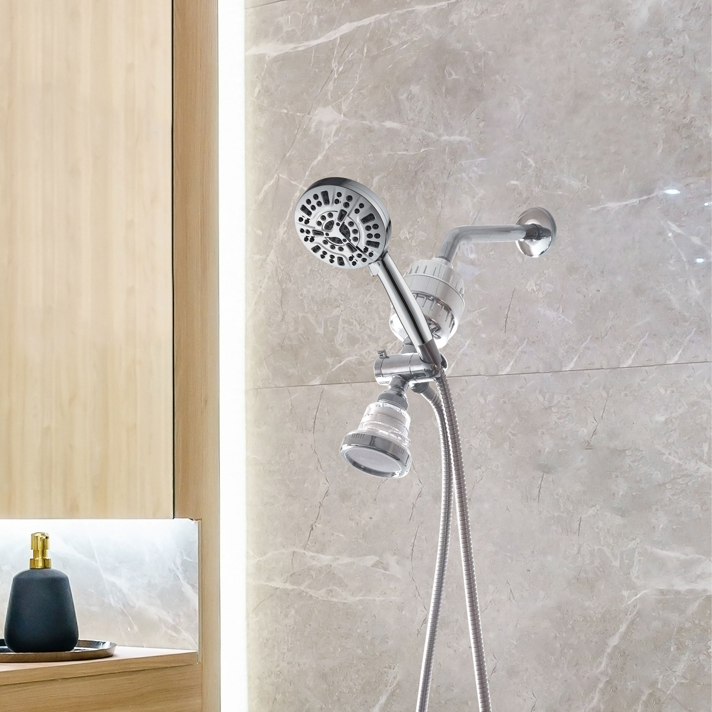 „Mineralstream Luxe 10“ režimo aukšto slėgio dušo galvutė (filtruojama)